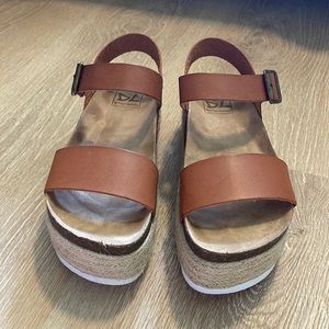 Platform Faux Leather Sandals by Dirty Laundry